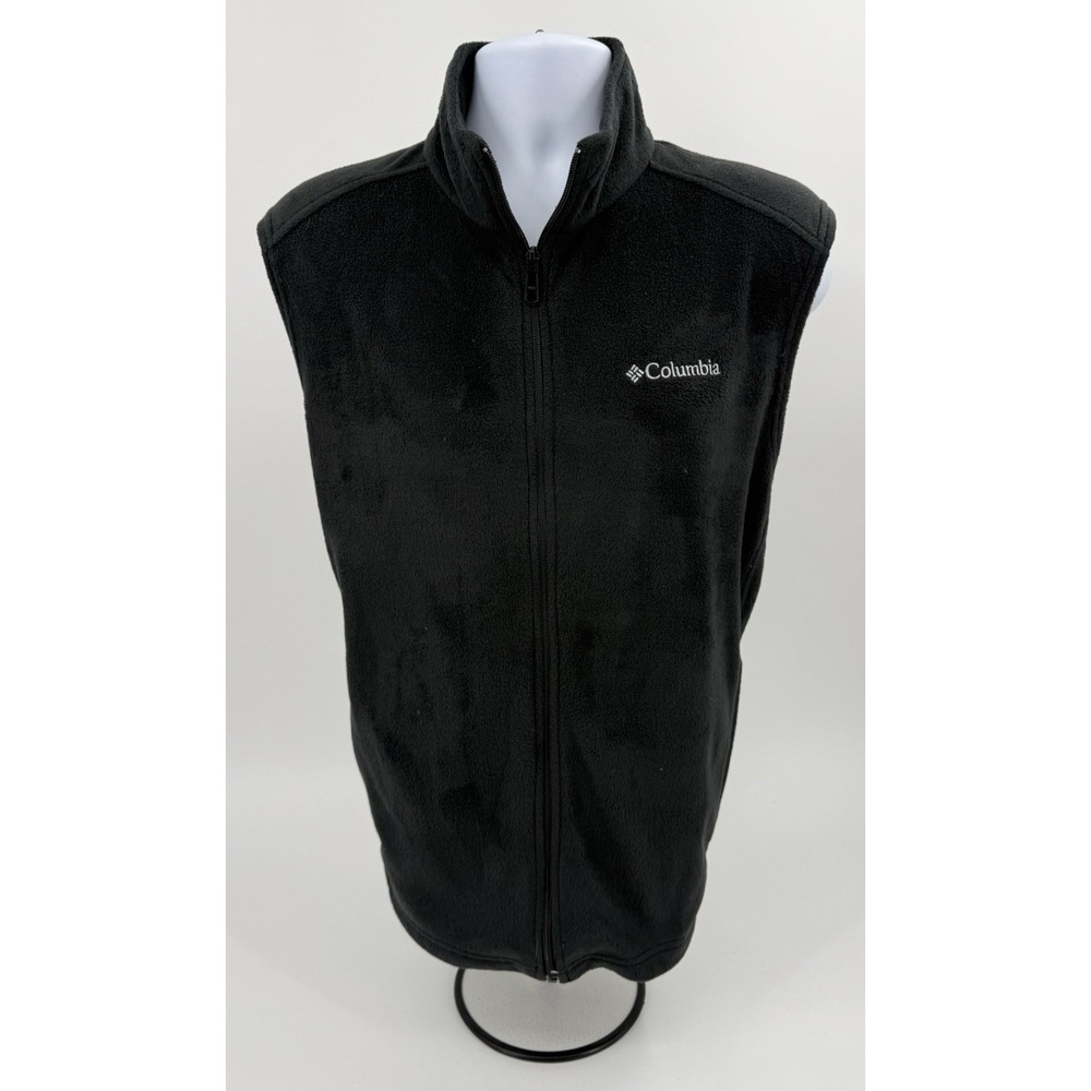 Columbia "Steens Mountain" Fleece Vest Black AM1535 Men's Large L